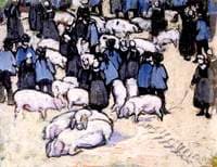 Breton Farmers with Pigs