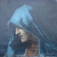 Head of the Virgin:  Study for the Dead Christ