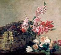 Gladioli and Roses