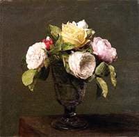 Roses in a Stemmed Glass