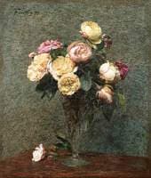 Still Life: Roses in a Glass Vase