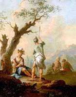 Roman Soldiers Resting by a Tree