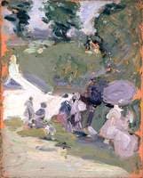 Cottage with Figures