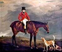 Gentleman in a Red Coat on a Bay Hunter