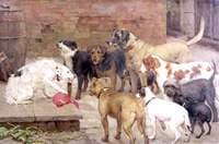 Dog With His Master's Dinner - La Fontaine's Fables