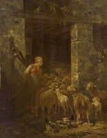 Sheep in a Stable