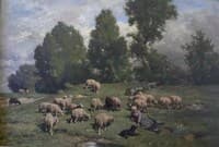 Peasant Woman Minding Her Sheep