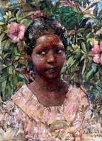 Head of a Sinhalese Girl