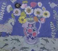 Still Life on Blue Ground