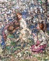 The Bluebell Wood, Gathering Primroses