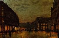 Boar Lane, Leeds by Lamplight