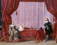 Charles I and Henrietta Maria with their son Charles, Prince of Wales.