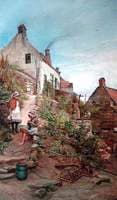 Two Girls at a Cottage
