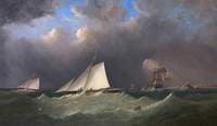 'Vanguard' and 'Foxhound' off the Longships
