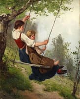 Girls Swinging