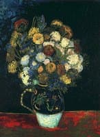 Vase with Zinneas