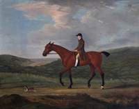 Snap, a Bay Horse, with a Little Dog