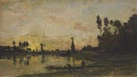 Soleil couchant sur l'Oise  (Sunset on the Oise)