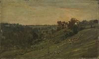 Une vallée au soleil couchant (Valley with Setting Sun)