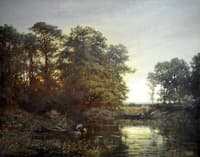 Herons by a Pond
