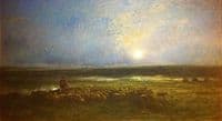 Shepherd and Herd in Moonlight at Auvers