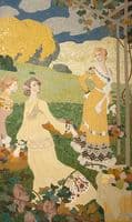Women with Fruit Basket under a Grapevine