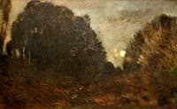Moon Rising in the Forest of Fontainbleau