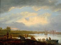 River Landscape with Cattle