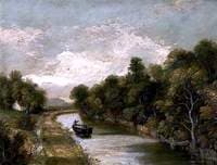 River Lagan with Barge
