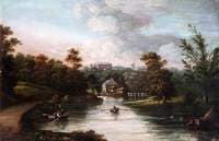View of Belvoir House from the South, with the River Lagan in the Foreground