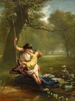 Two Children on a Swing