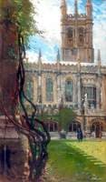 Magdalen College, Oxford, from the Cloisters