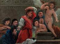 Crowd with Winged Figure (sketch)
