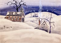 Country School House in Winter