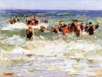 Swimming Lesson in the Surf