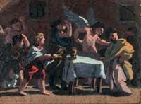 Feast Scene with an Angel (sketch)