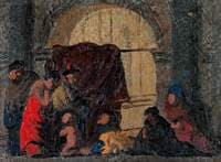 Figure Group in an Arch (sketch)