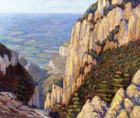 Rocky Cliffs over Valley