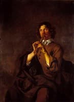 Man Playing a Pipe
