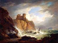 A View of Tantallon Castle with the Bass Rock