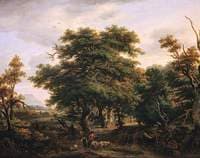 Woody Landscape with Figures and Sheep