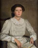 Ailsa Marr Hatton in a Grey Dress