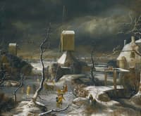 Winter Landscape with Skaters
