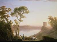 Lake Albano with Castel Gandolfo