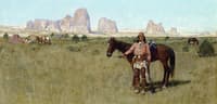 Warrior and Teepees