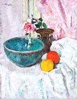 Pink Rose, Fruit and Still Life