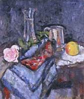 Still Life: Apples, Rose and Water Carafe