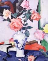 A Vase of Pink Roses