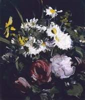 Flowers against a Dark Background
