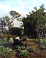 A Young Woman in the Artist's Garden, Courrières